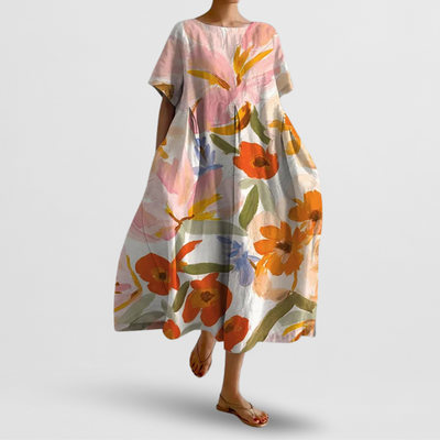 Sommerliches Blumen Damen Kleid