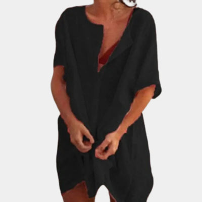 Myrtell – Strandkleid aus Leinen mit lockerer Passform