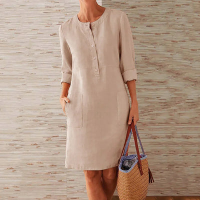 Mandi – Leinenkleid mit Knopfleiste