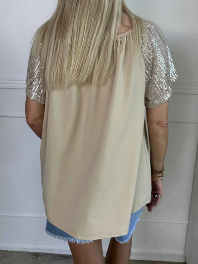 Lianora – Bluse mit Paillettenärmeln