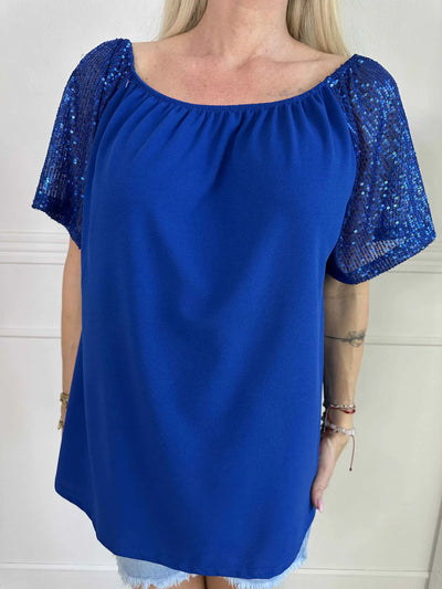 Lianora – Bluse mit Paillettenärmeln