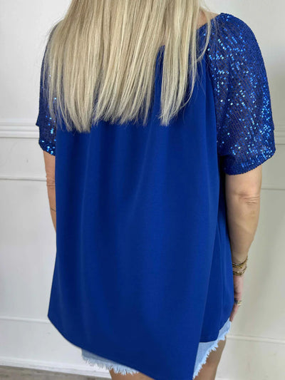 Lianora – Bluse mit Paillettenärmeln