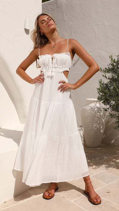Boho Midi-Kleid mit Spaghetti-Trägern – Viel Farben