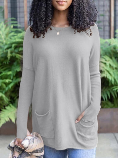 LANGÄRMLIGES FREIZEIT SHIRT MIT TASCHEN