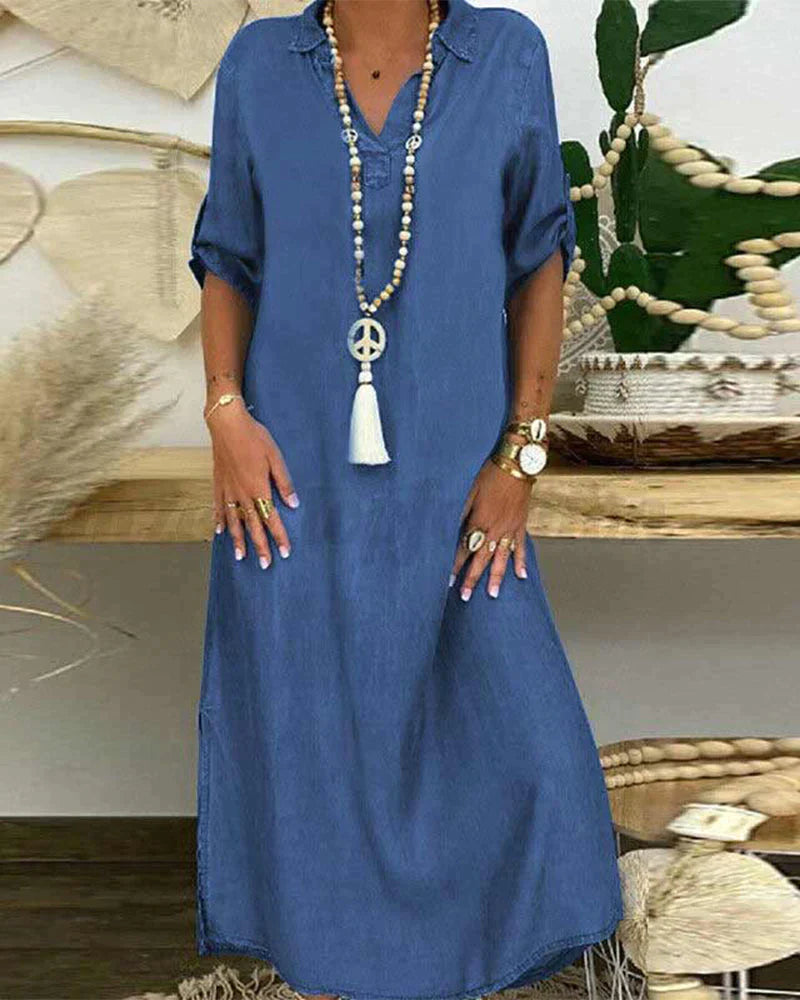 Kamila | Mühelos Stilvoll Damen Maxikleid