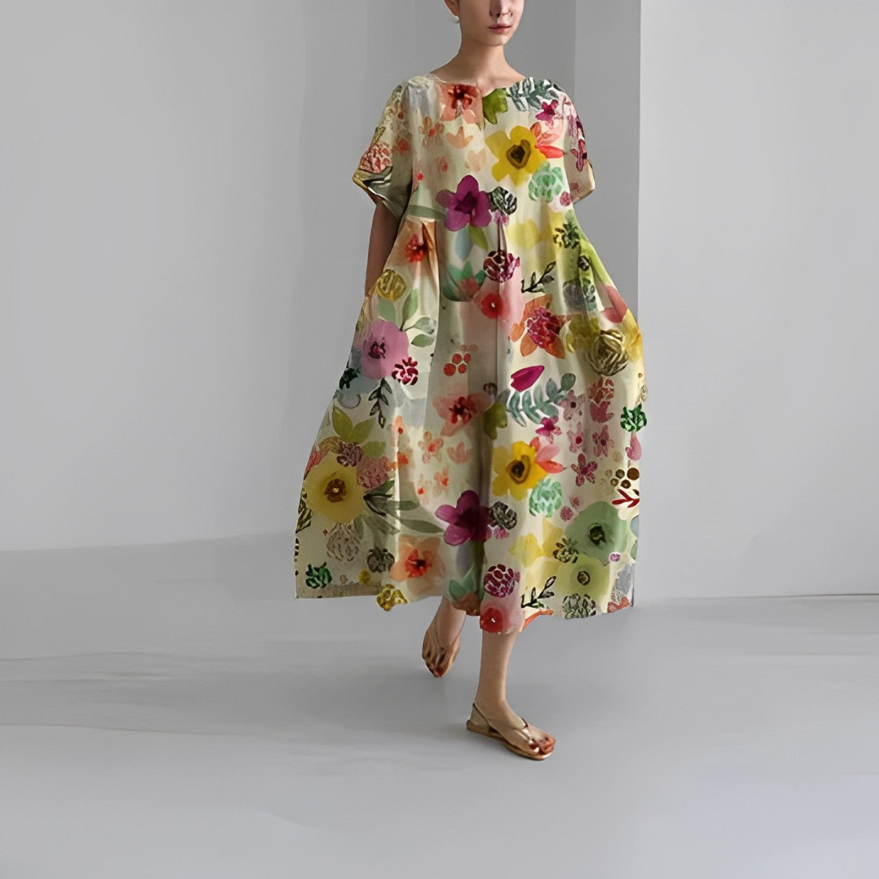 Amelia | Bohemian Blumen Damenkleid