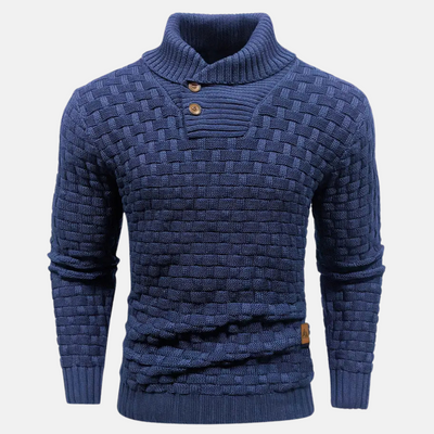 Pullover Herren Strick Mit Knopfkragen | Struktur Design