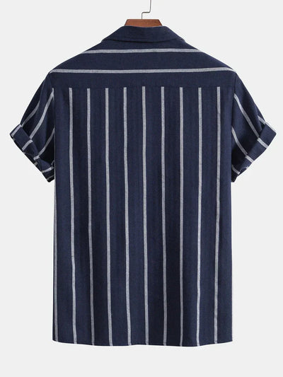 Klassisches Herren Sommer-Set mit Streifen | Hemd & Shorts