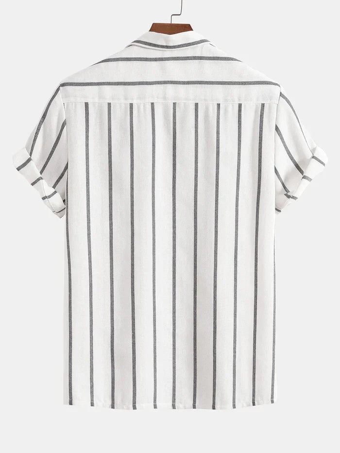 Klassisches Herren Sommer-Set mit Streifen | Hemd & Shorts