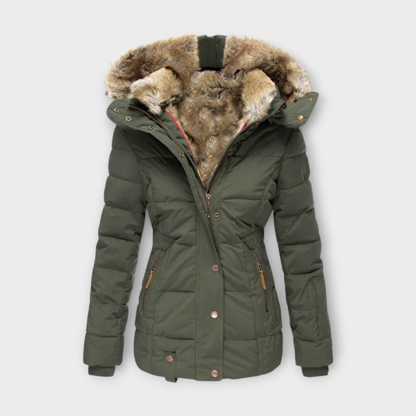 Emyra – Winterjacke mit Fellkapuze