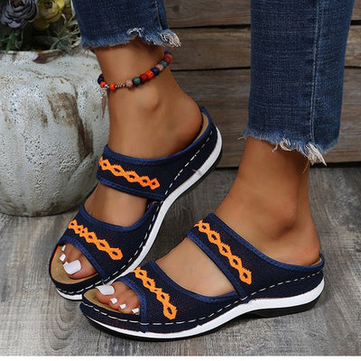 Rose | Orthopädische Retro-Sandalen zum Hineinschlüpfen