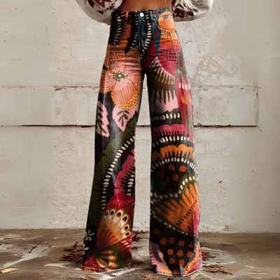 KIRSTEN™ | Boho Vintage Weitbeinige Hose