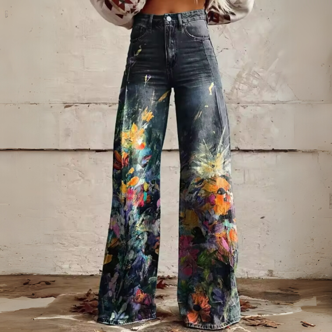 PETRA™ | Boho Vintage Weitbeinige Hose