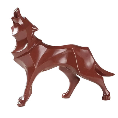 LupoForm – Geometrische Ulvenstatue mit scharfkantigem Design für moderne Räume