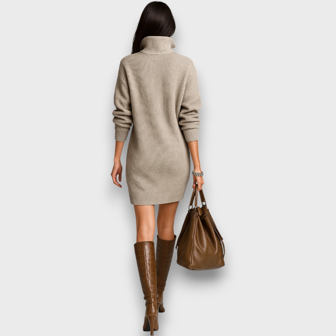 Malvie – Mini-Strickkleid mit V-Ausschnitt