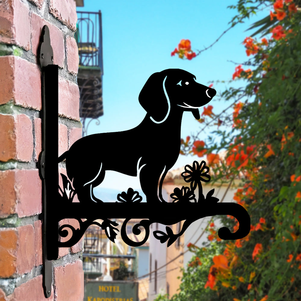 Dachshund Metall Pflanzständer zum Hängen