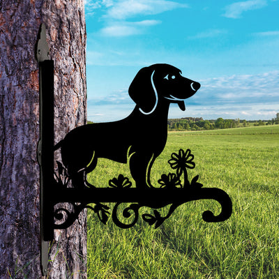 Dachshund Metall Pflanzenständer zum Hängen