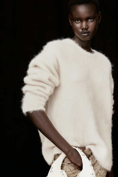 MINA MOHAIR RUND HALS