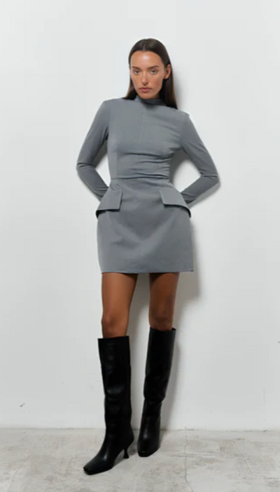 Damen Satin Minikleid mit A-Linien-Schnitt und Eleganter Silhouette