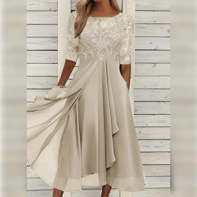 Wiebke | Elegantes bequemes Damen Midikleid