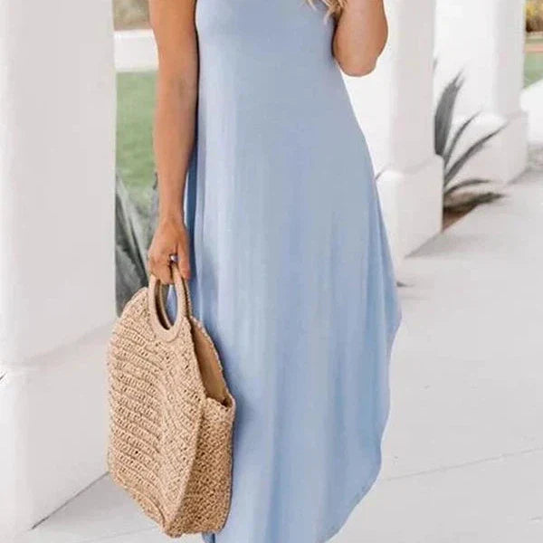 Maite – Elegantes ärmelloses Maxikleid