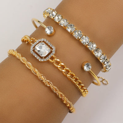 Damen Armband-Set mit Glasperlen -Tragekomfort - Eleganter Stil