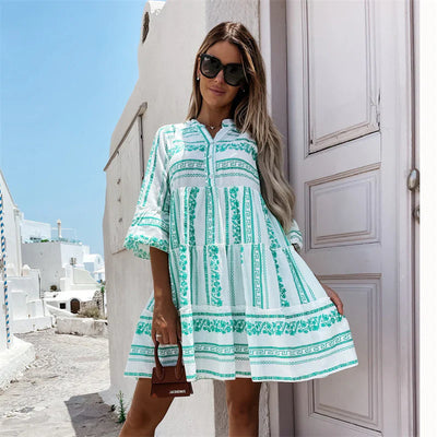 Verna – Stilvolles Boho-Stufenkleid