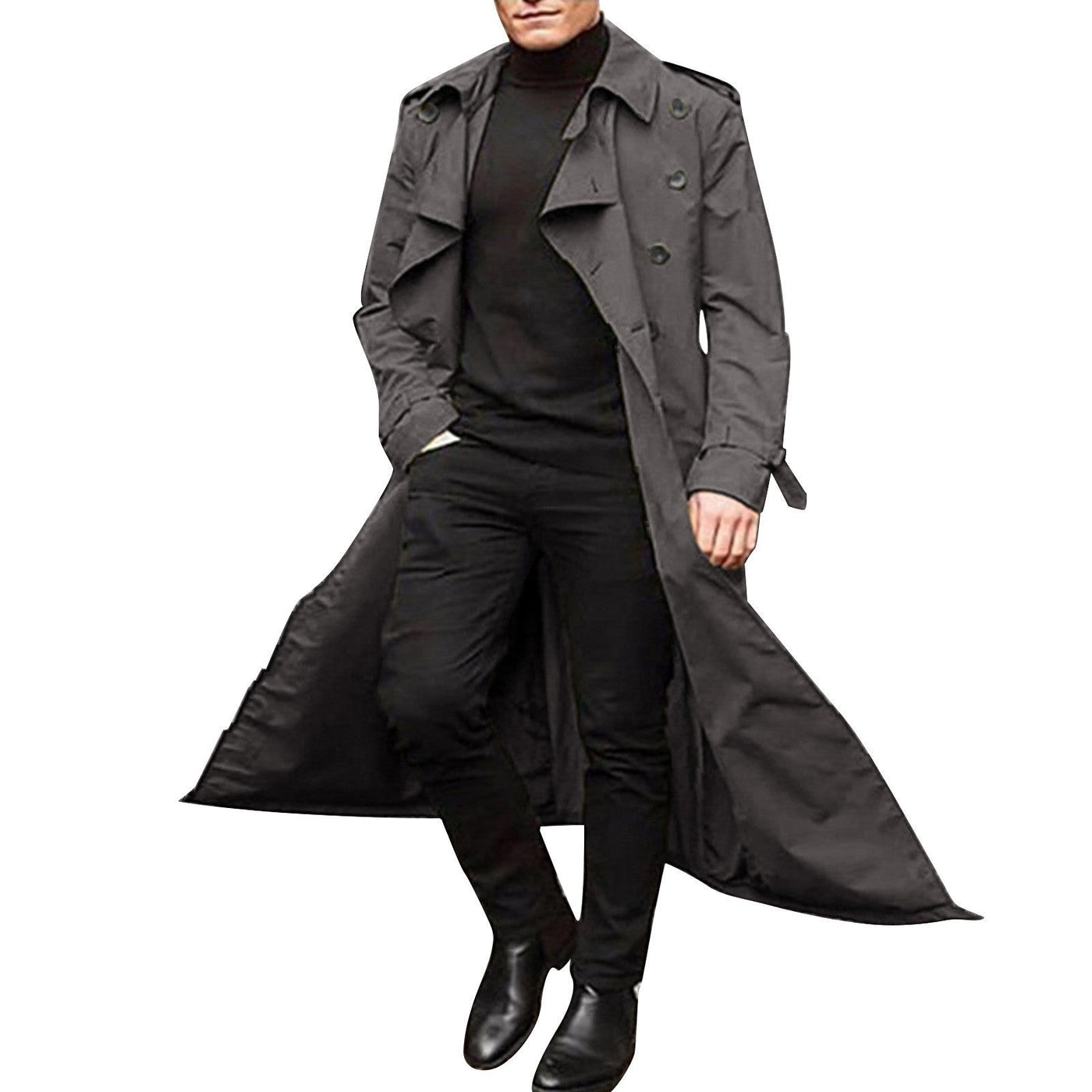 Herren eleganter Trenchcoat mit modernem Schnitt Aliams