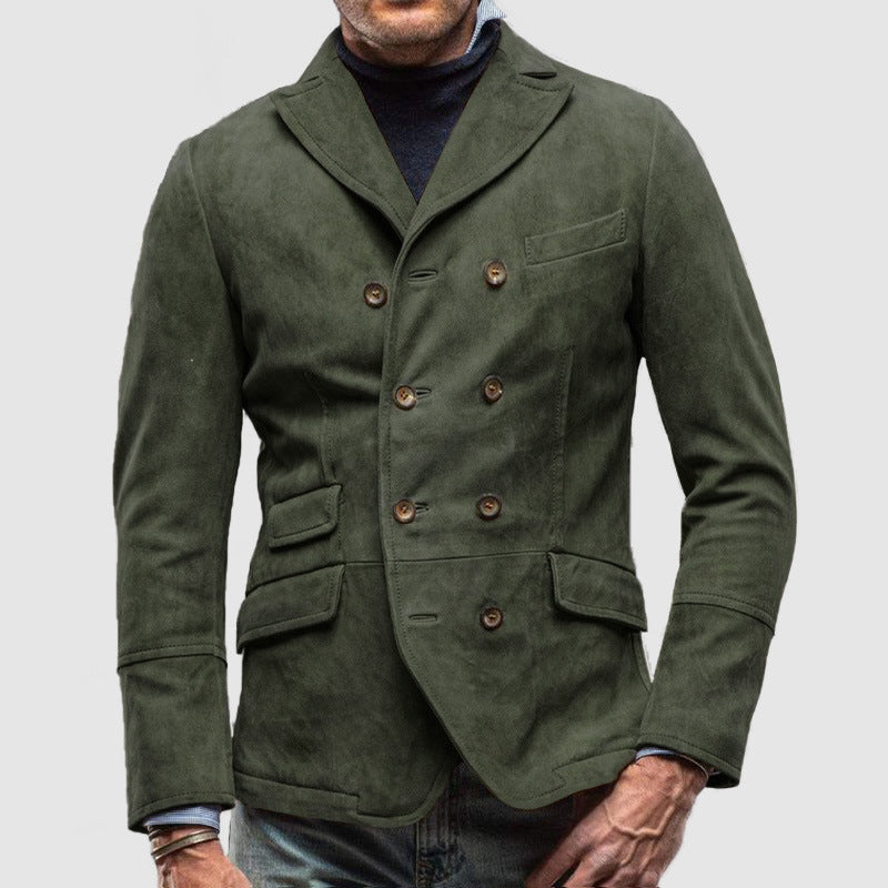 Herren modische Premium Wildlederjacke im Layering-Stil Aliams