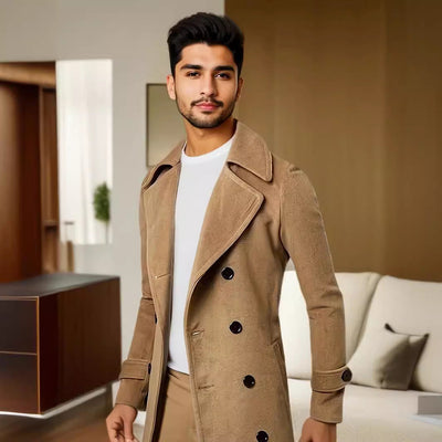 Herren doppelter Wollmantel Aliams