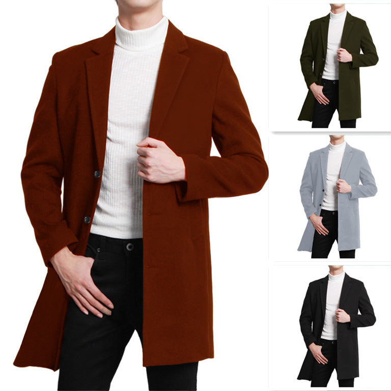 Herren eleganter Woolcoat mit modernem Schnitt Aliams