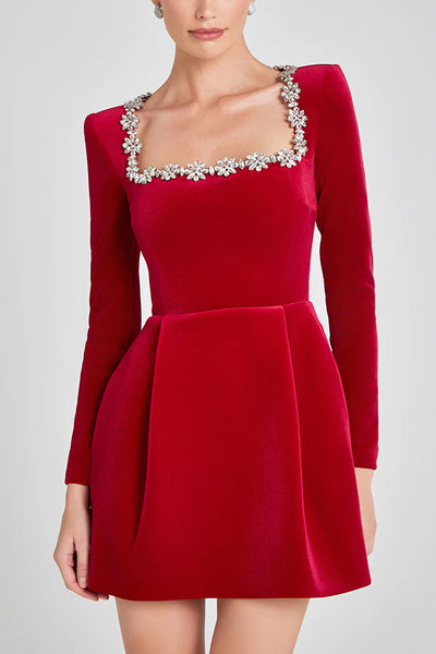 SAMT MIDI KLEID