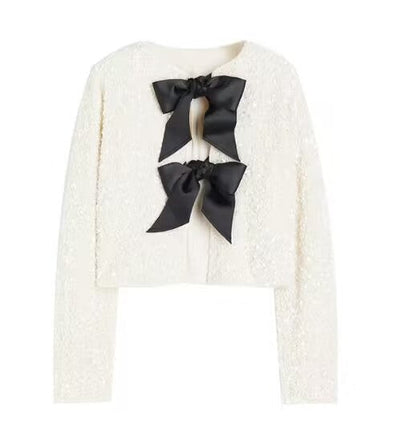SHIMMERING SHORT JACKET MIT SCHLEIFE