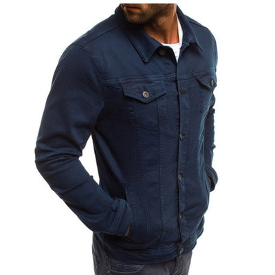 Herren Jeansjacke im klassischen Denim-Stil mit erweiterbarem Kragen Aliams