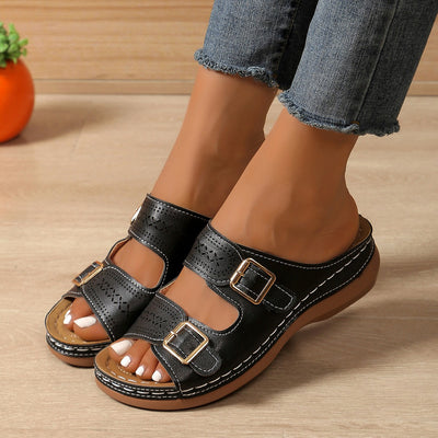 MARILEA - STILVOLLE VERSTELLBARE KEILSANDALETTE