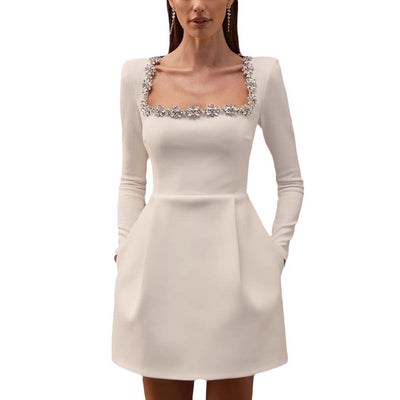 SAMT MIDI KLEID