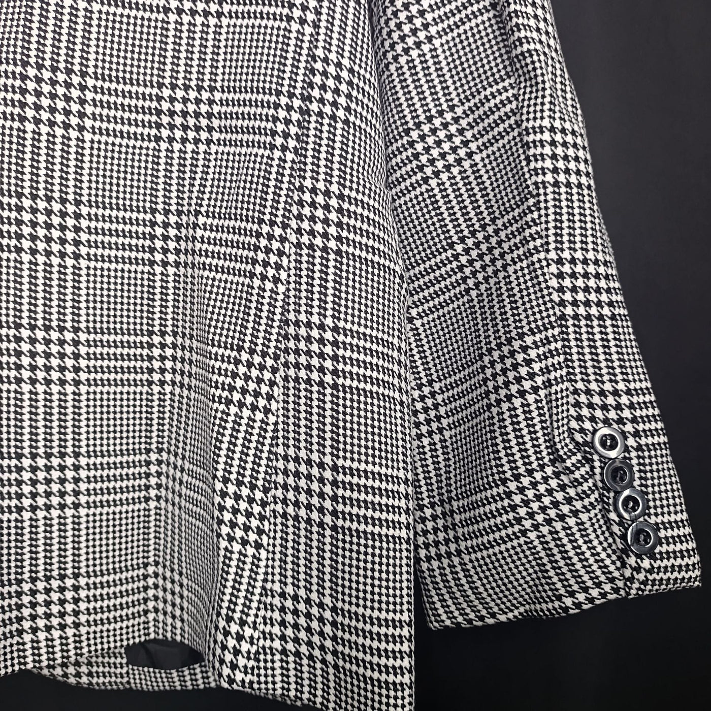 Herren eleganter Baumwoll-Blazer mit Hahnentrittmuster Aliams