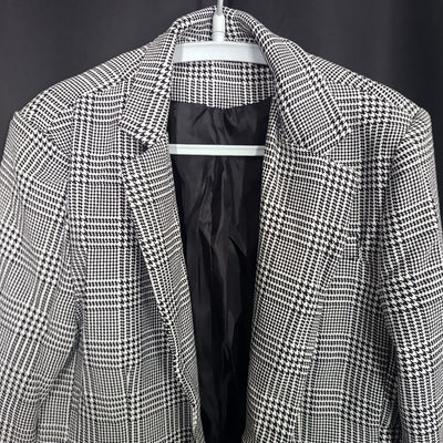 Herren eleganter Baumwoll-Blazer mit Hahnentrittmuster Aliams