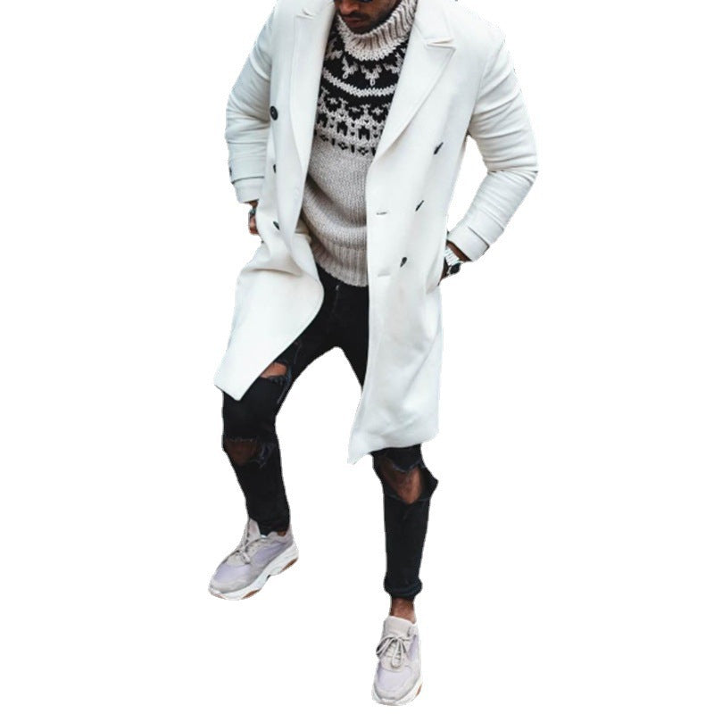 Herren eleganter Doppelreiher-Mantel Aliams