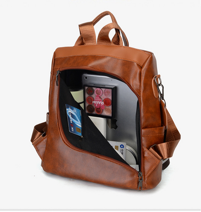 MIA™ | Diebstahlsicherer Lederrucksack