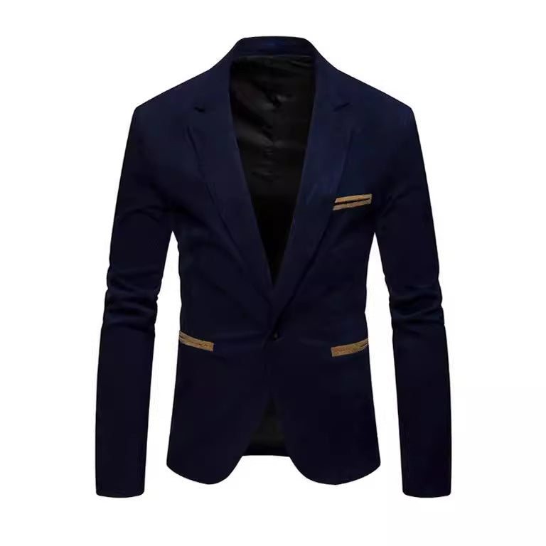 Herren modischer Wildlederblazer mit strukturierter Oberfläche Aliams