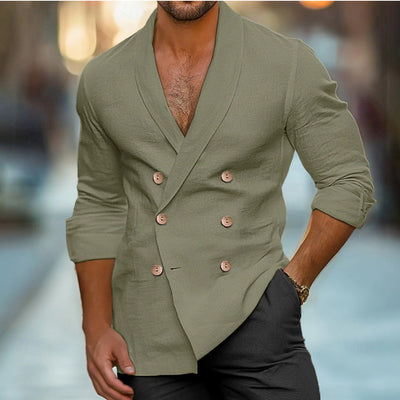 Herren modische Leinenblazer Aliams