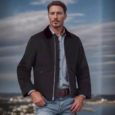 Herren Übergangsjacke mit klassischem Design und bequemen Taschen Aliams
