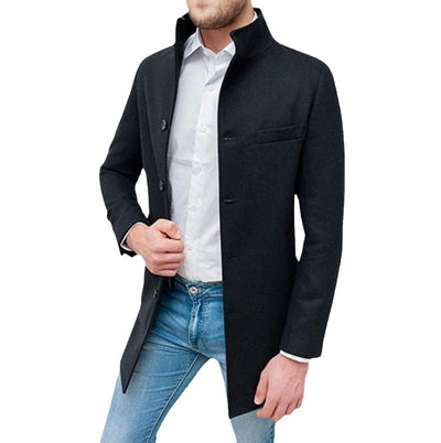 Herren eleganter Melton-Mantel Aliams 1760892244