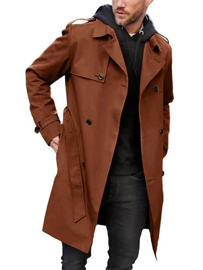 Herren eleganter Trenchcoat mit praktischen Taschen Aliams