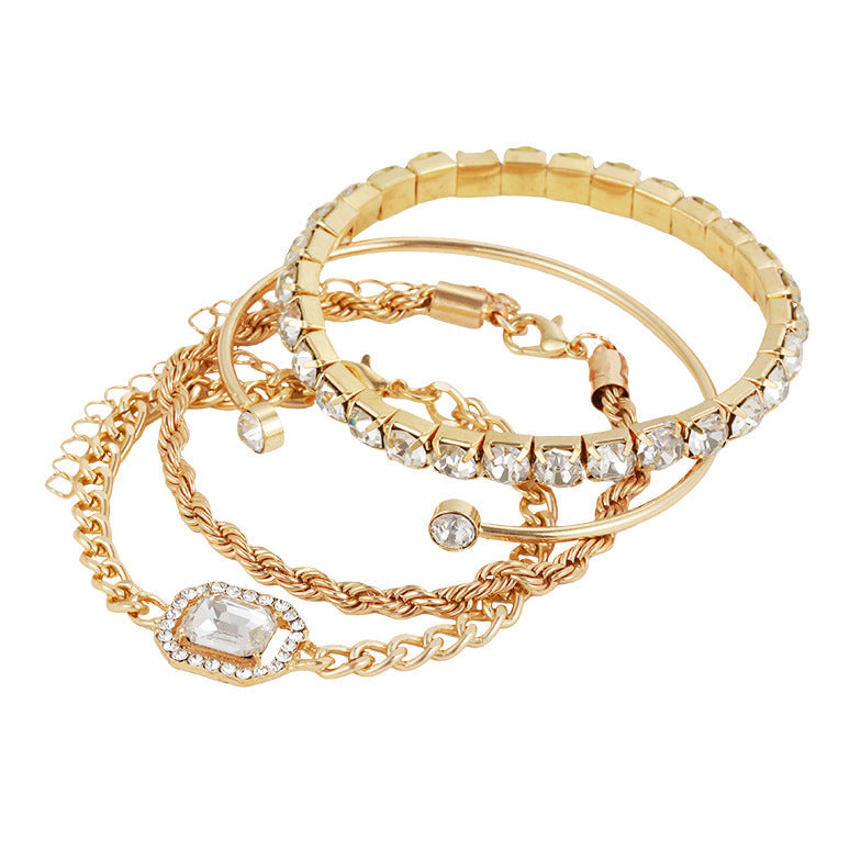 Damen Armband-Set mit Glasperlen -Tragekomfort - Eleganter Stil