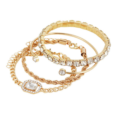 Damen Armband-Set mit Glasperlen -Tragekomfort - Eleganter Stil