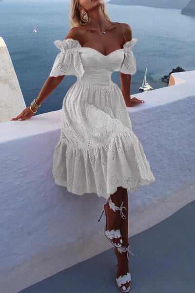 Amyra – Charmantes Off-Shoulder-Kleid aus Baumwolle