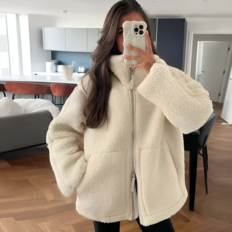 Nora | Ultra-Soft Teddy Fleece Damenjacke