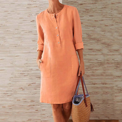 Mandi – Leinenkleid mit Knopfleiste